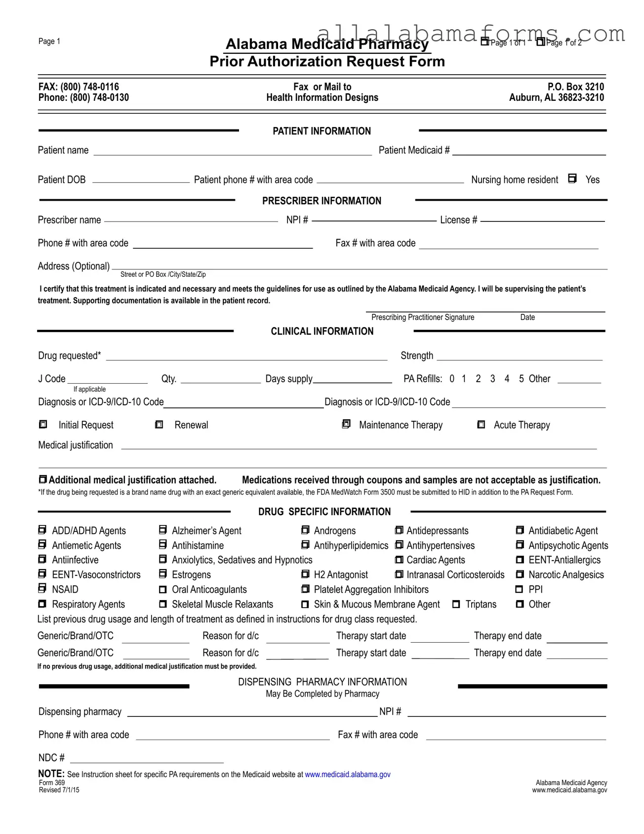 Free Alabama 369 PDF Template
