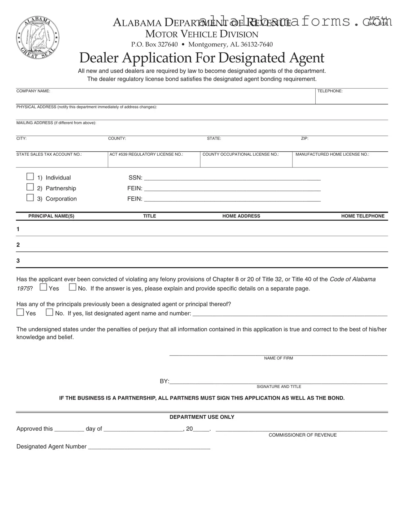 Free Alabama Mvt 4 1 PDF Template