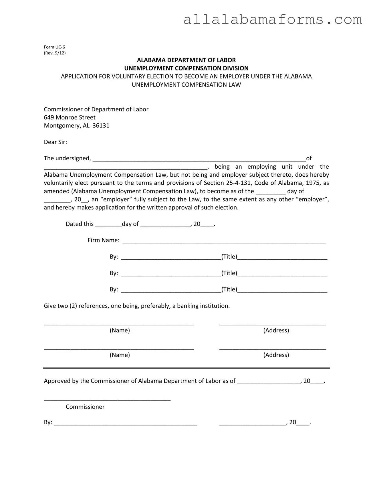 Free Alabama Uc 6 PDF Template