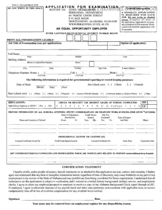Free Alabama 3 PDF Template