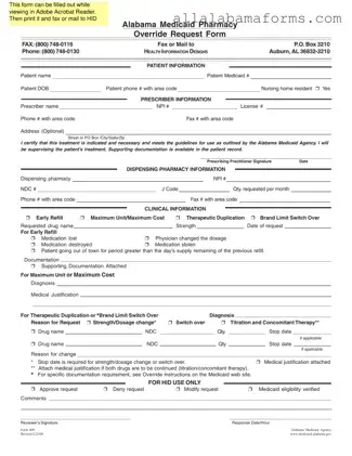 Free Alabama 409 PDF Template
