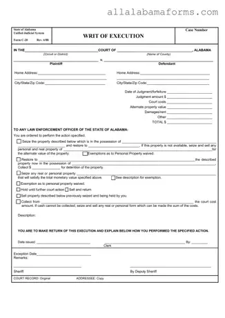 Free Alabama C 20 PDF Template