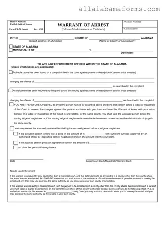 Free Alabama Cr 58 PDF Template