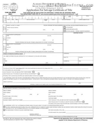 Free Alabama Mvt 41 1 PDF Template