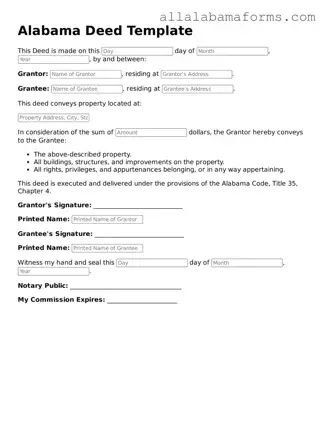  Deed Form for Alabama