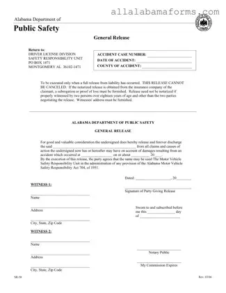 Free Alabama Sr 58 PDF Template