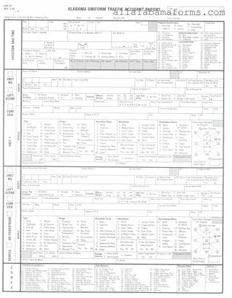Free Alabama Uniform Traffic Report PDF Template