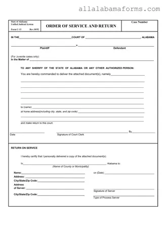 Free C 15 Alabama PDF Template